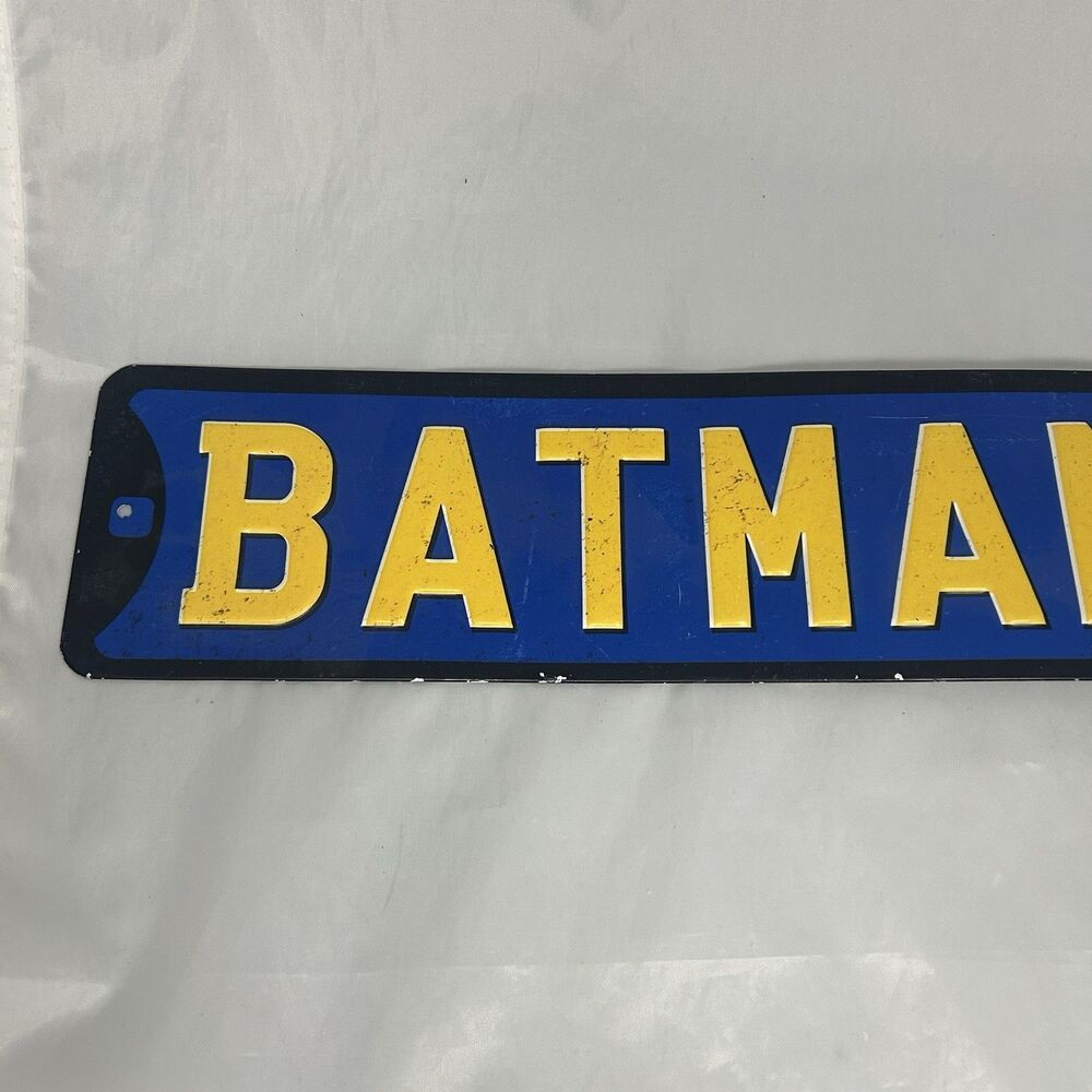 'Batman Blvd'  Embossed Metal Street Sign DC Comics Batman Comics Art Style - Picture 2 of 6